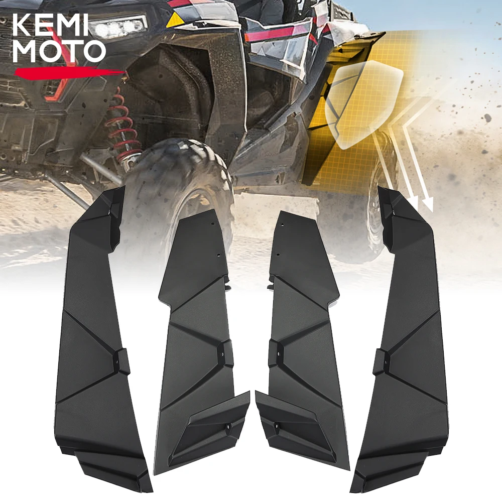 

KEMIMOTO UTV Wider Extended Rear Fender Flares Compatible with Polaris RZR XP 1000 / RZR XP 4 1000 2014-2023 Full Mud Guards