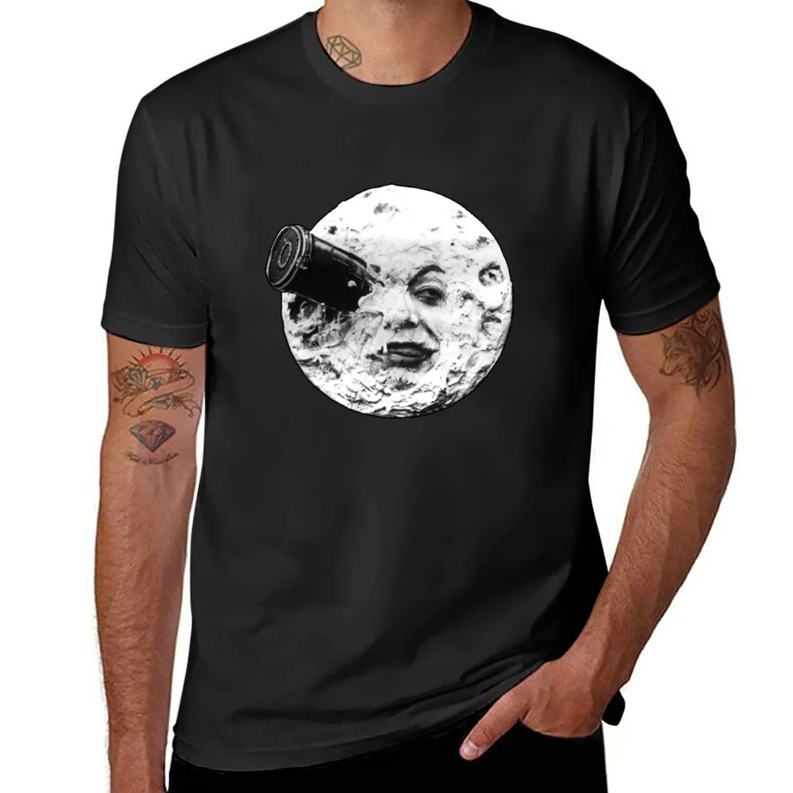 

New A Trip to the Moon (Le Voyage Dans La Lune) - face only T-Shirt funny t shirts men clothing