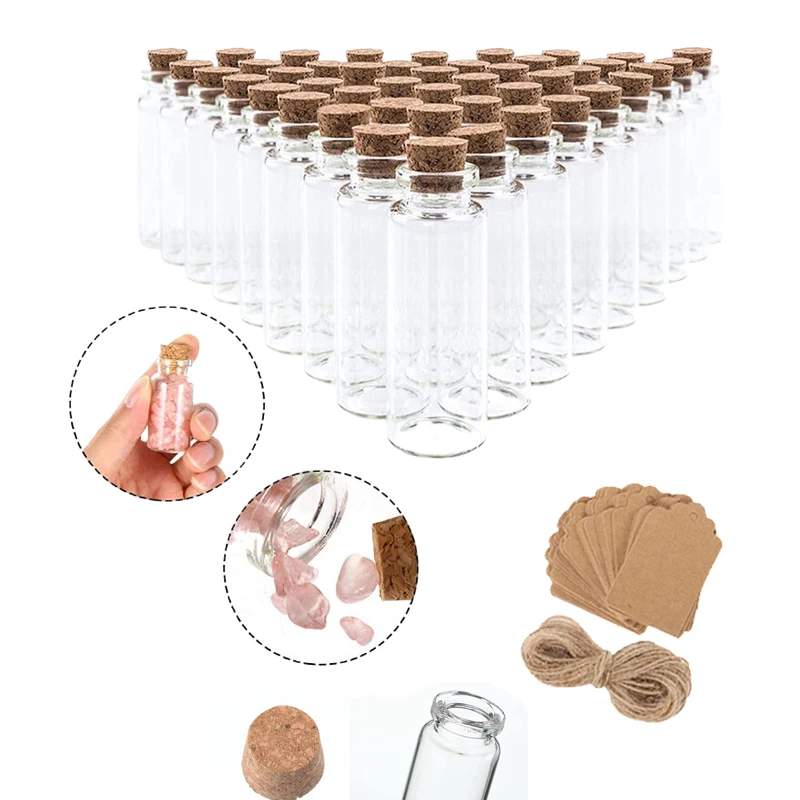 

30PCS 5ml-30ML Mini Corks Glass Bottles Gravel Bottle Message Wishing Bottles For Wedding Favors Christmas Home Wind Chime Decor