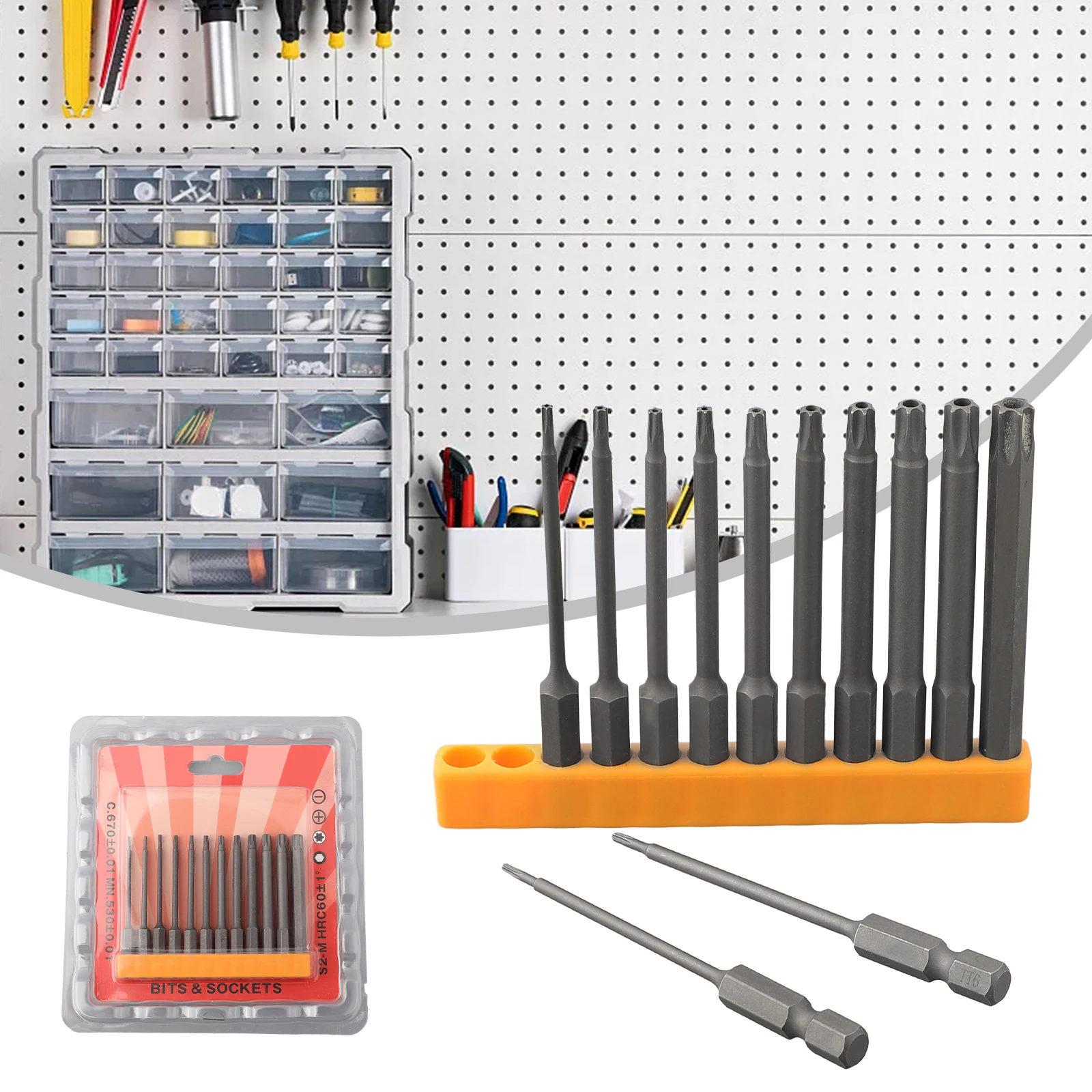 12pcs T5 T10 T15 T20 T30 T40 75mm Torx Long Screwdriver Bit Magnetic Insert Bits Multifunctional Tool Screwdriver Set
12pcs T5 T10 T15 T20 T30 T40 75mm Torx Long Screwdriver Bit Magnetic Insert Bits Multifunctional Tool Screwdriver Set