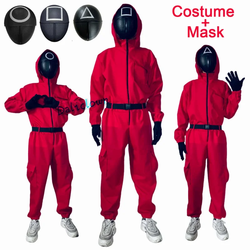 Kids Anime Game Costume Mask Cosplay Jumpsuit Round Six Vip Square Circle Triangle Helmet Mask Halloween Party Christmas Costume
Kids Anime Game Costume Mask Cosplay Jumpsuit Round Six Vip Square Circle Triangle Helmet Mask Halloween Party Christmas Costume
