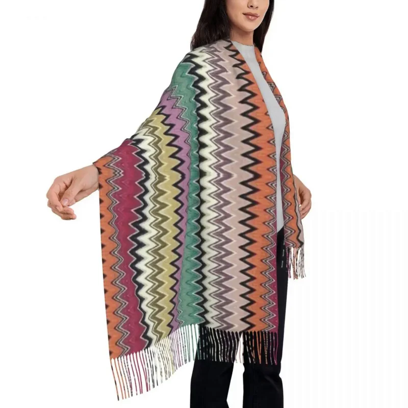 Ladies Long Colorful Zig Zag Chevron Scarves Women Winter Fall Soft Warm Tassel Shawl Wrap Bohemian Geometric Scarf
Ladies Long Colorful Zig Zag Chevron Scarves Women Winter Fall Soft Warm Tassel Shawl Wrap Bohemian Geometric Scarf