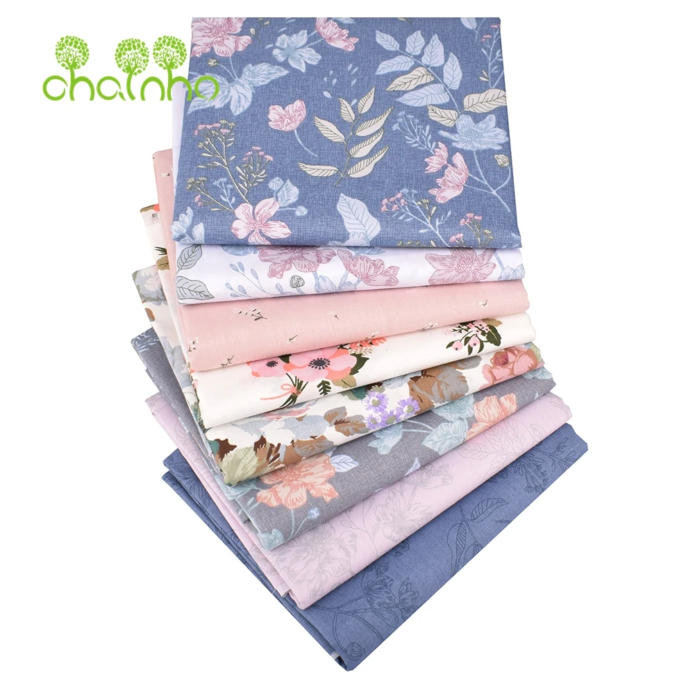 

Chainho,Printed Twill Weave Cotton Fabric,Patchwork Cloth,DIY Sewing Quilting Material,New Floral Series,4 Specification,CC209