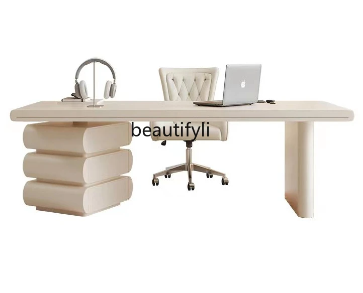 French Cream Style Light Luxury Stone Plate Solid Wood Desk High-End Designer Family Small Apartment Computer Desk
French Cream Style Light Luxury Stone Plate Solid Wood Desk High-End Designer Family Small Apartment Computer Desk