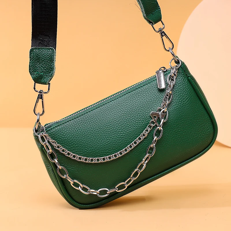 Bags Handbags Women Famous Brand Underarm Bag Genuine Cow Leather Female Shoulder Crossbody Purse Chains 2straps Bolso Mujer
Bags Handbags Women Famous Brand Underarm Bag Genuine Cow Leather Female Shoulder Crossbody Purse Chains 2straps Bolso Mujer