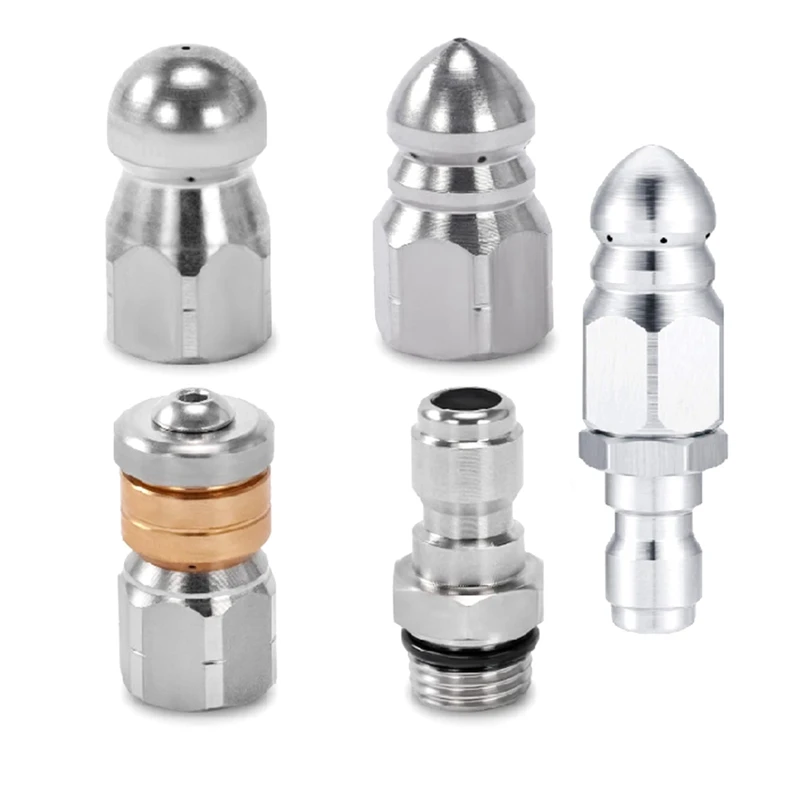 Sewer Jetter Nozzle For Pressure Washer,Drain Cleaning Nozzle Tips Kit For Drain Jetter Hose,1/4In Quick Connect,5000PSI Durable
Sewer Jetter Nozzle For Pressure Washer,Drain Cleaning Nozzle Tips Kit For Drain Jetter Hose,1/4In Quick Connect,5000PSI Durable