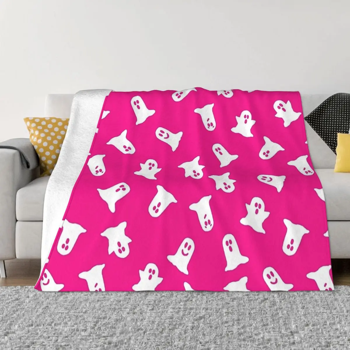 Pink Ghosts Halloween Blankets Flannel Throw Blanket Summer Air Conditioning Printed Lightweight Bedspread
Pink Ghosts Halloween Blankets Flannel Throw Blanket Summer Air Conditioning Printed Lightweight Bedspread