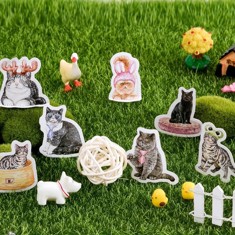 46Pieces Box Stickers pattern domestic cat cute Scrapbook handmade materials book sealing paper book sticker decorative 4CM NEW
46Pieces Box Stickers pattern domestic cat cute Scrapbook handmade materials book sealing paper book sticker decorative 4CM NEW