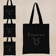 

Constellation Print Shopping Bag Harajuku Tote Shopper Bag Fashion Canvas Shoulder Bag Cute Louis Handbag Women Sundries Bag Men