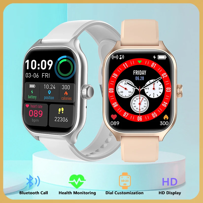 1.73-inch Full Touch Screen Smart Watch Men Women Bluetooth Call BT Music Sports Heart Rate Fitness Tracker Fashion Smartwatch
1.73-inch Full Touch Screen Smart Watch Men Women Bluetooth Call BT Music Sports Heart Rate Fitness Tracker Fashion Smartwatch