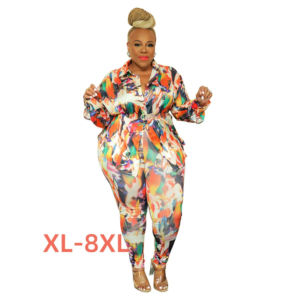 Plus Size 4xl 5xl 6xl 7xl 8xl Cardigan Printed Top and Pants Formal Cocktail Prom Two Pieces Sets
Plus Size 4xl 5xl 6xl 7xl 8xl Cardigan Printed Top and Pants Formal Cocktail Prom Two Pieces Sets