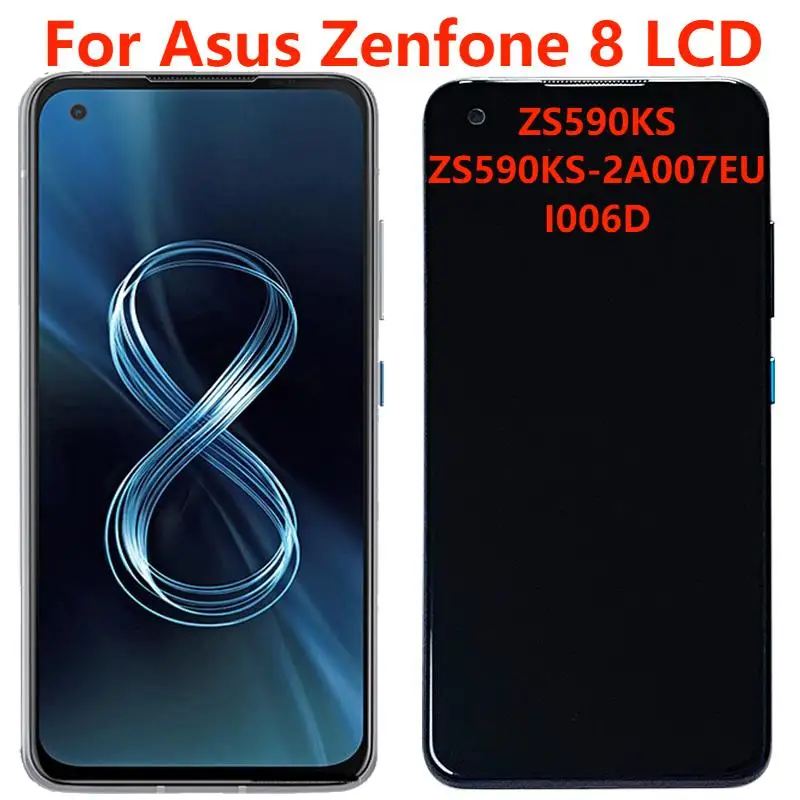 Оригинальный ЖК-дисплей 5,9 дюйма для Asus Zenfone 8 ZS590KS ZS590KS-2A007EU I006D с рамкой, сенсорный экран, дигитайзер в сборе, замена
Оригинальный ЖК-дисплей 5,9 дюйма для Asus Zenfone 8 ZS590KS ZS590KS-2A007EU I006D с рамкой, сенсорный экран, дигитайзер в сборе, замена