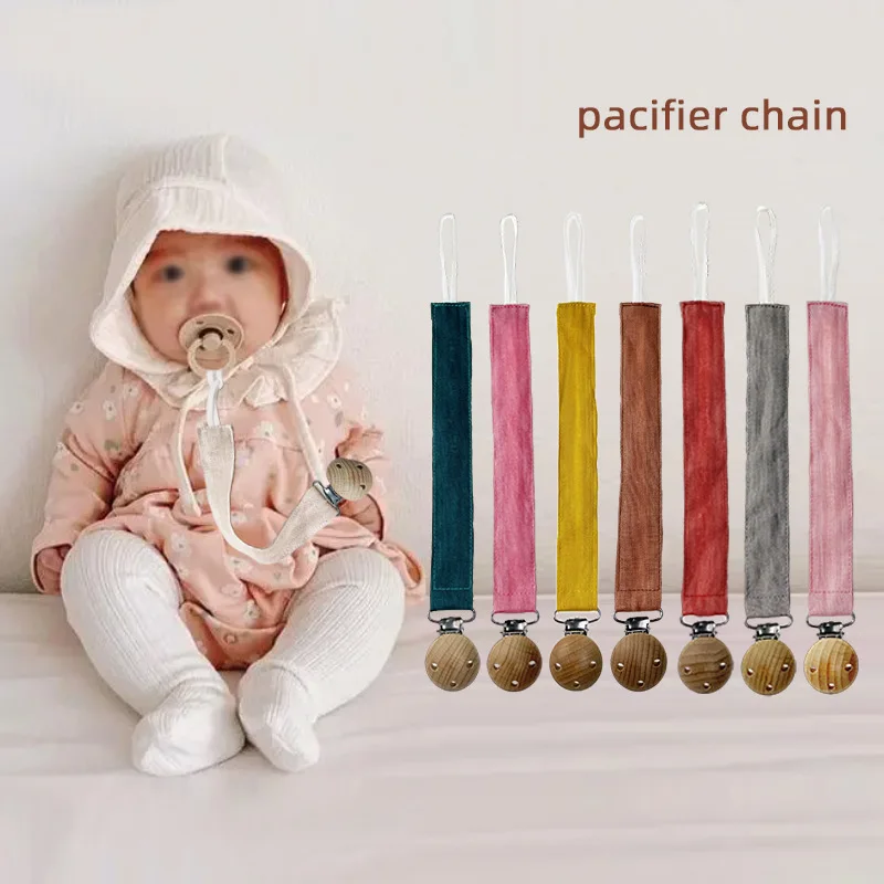 Cotton Wood Nipple Dummy Holder Baby Fabric Pacifier Clip Chain Fasteners Schnullerkette for Children Boy Girl Accessories Gift
Cotton Wood Nipple Dummy Holder Baby Fabric Pacifier Clip Chain Fasteners Schnullerkette for Children Boy Girl Accessories Gift