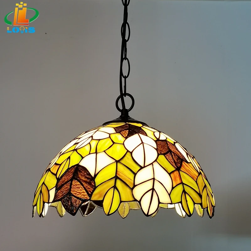 12 Inch European Style Leaf Chandelier Tiffany Lighting Western Restaurant Bar Art Glass Single Head Creative Kitchen 110V 230V
12 Inch European Style Leaf Chandelier Tiffany Lighting Western Restaurant Bar Art Glass Single Head Creative Kitchen 110V 230V