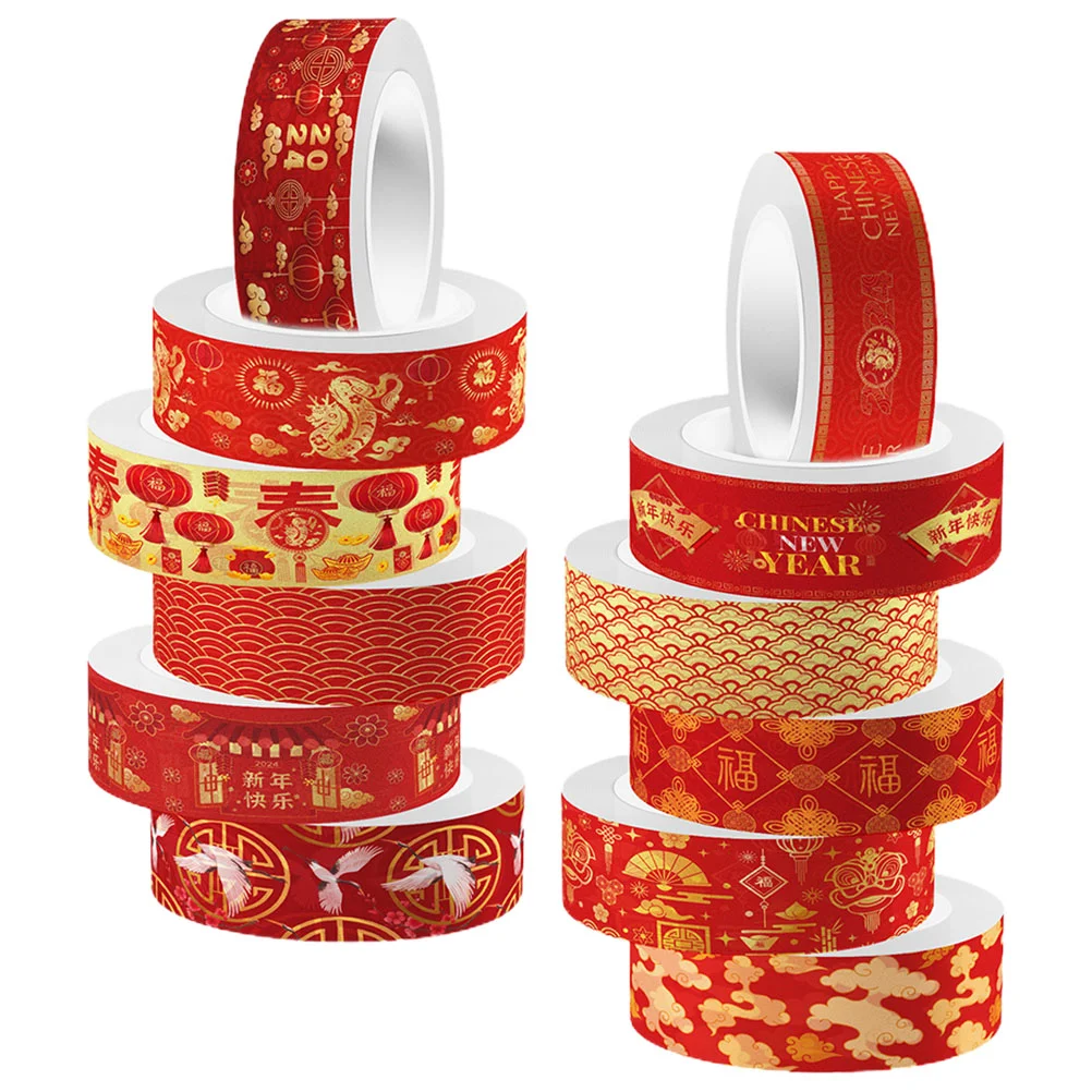 12 Rolls Washi Tape Chinese New Year Style Red Set 2024 Spring Festival Tapes Diy Label Scrapbooking Dragon Decor
12 Rolls Washi Tape Chinese New Year Style Red Set 2024 Spring Festival Tapes Diy Label Scrapbooking Dragon Decor