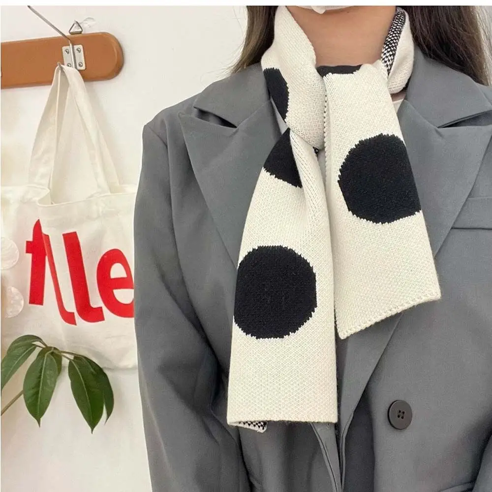 

Warm Autumn Winter Winter Accessories Long Neck Scarf Women Scarf Girls Scarves Polka Dots Scarves Neck Warmers