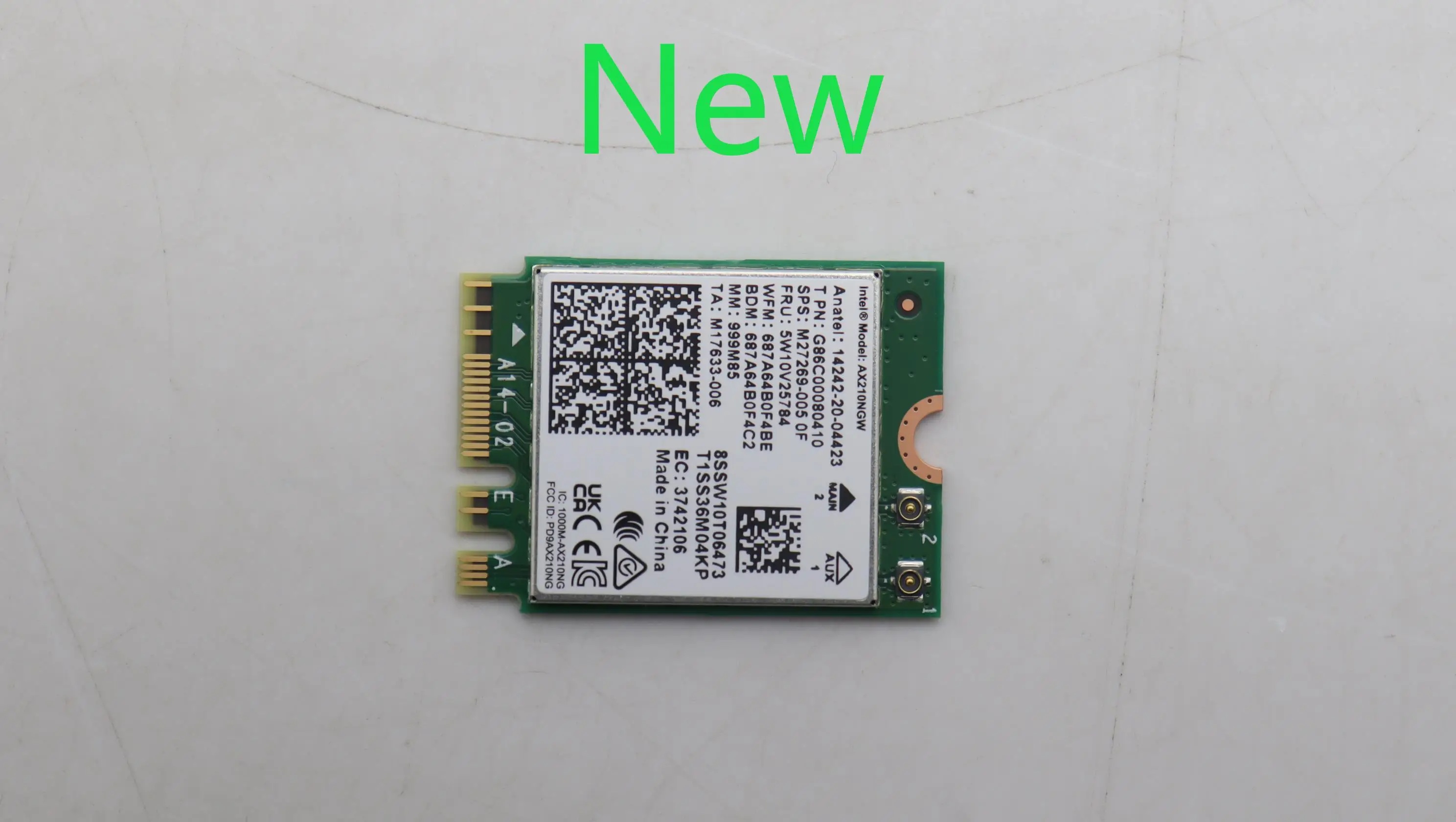 AX210NGW для Lenovo P620 PX рабочей станции p7 intel l14 gen K14 Series 5W10V25783 5W10V25784 WIFI беспроводной сетевой модуль
AX210NGW для Lenovo P620 PX рабочей станции p7 intel l14 gen K14 Series 5W10V25783 5W10V25784 WIFI беспроводной сетевой модуль