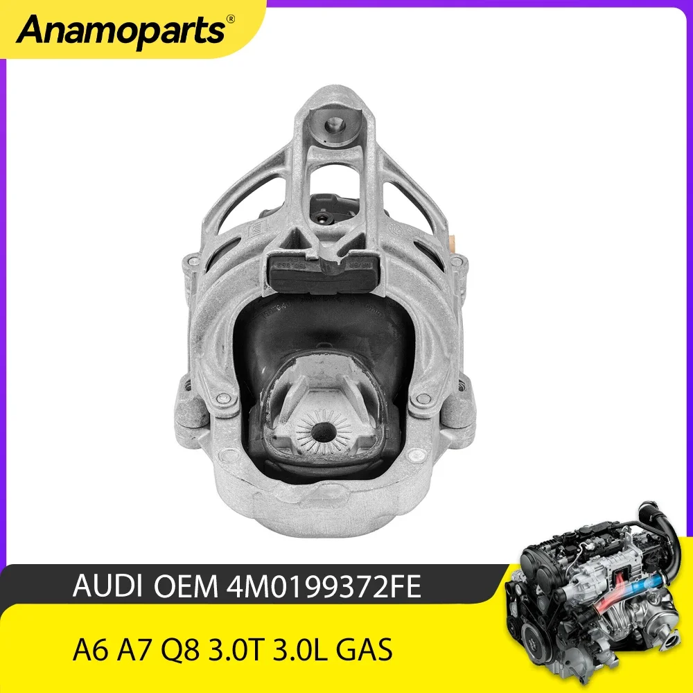 

Engine Part Front Right Motor Trans Mount Set Fit V6 3.0 T L GAS CREC DCBE CZSE For 18-21 AUDI 3.0T A6 A7 A8L Q7 CR7 4M0199372FE