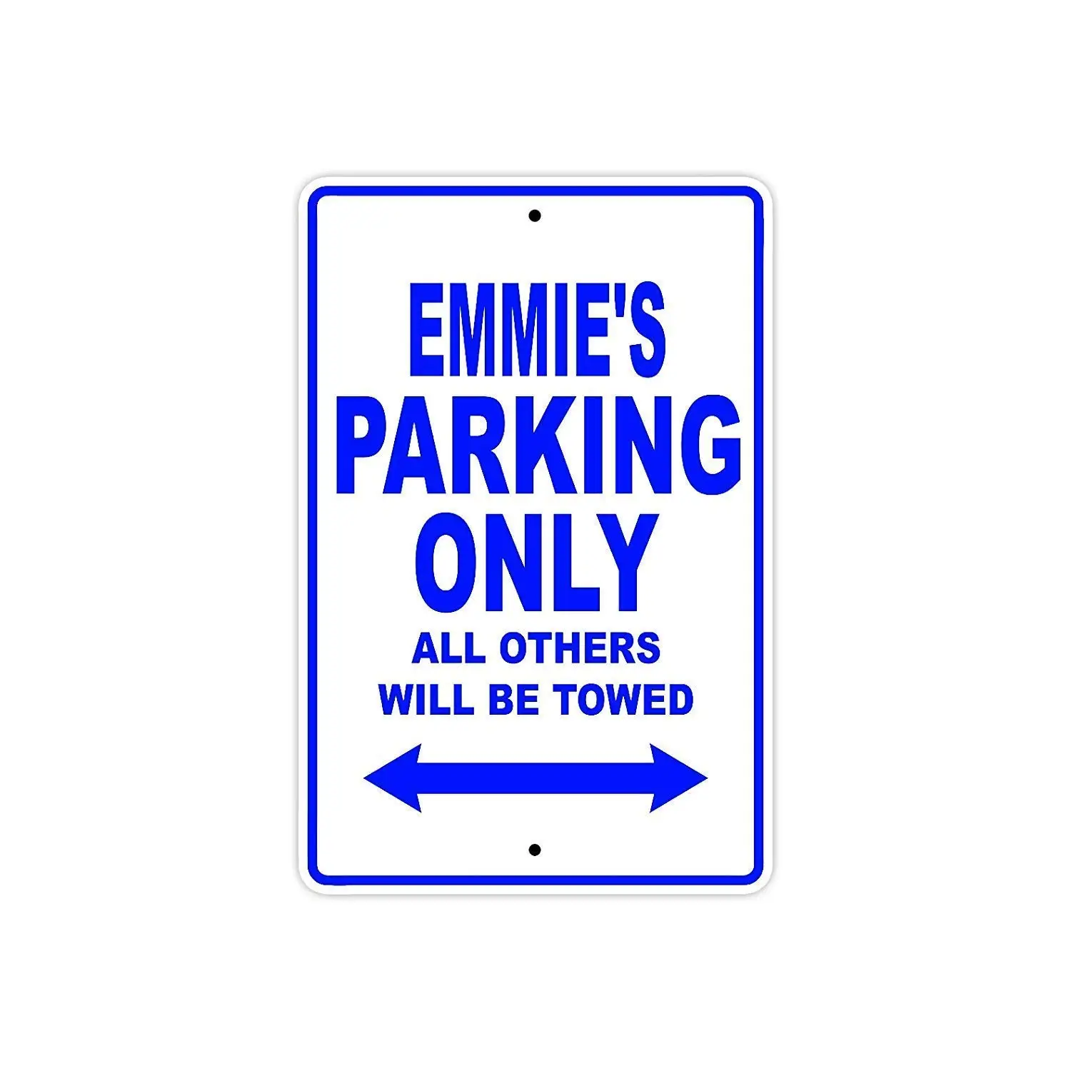 

Metal Tin Sign Man Cave Garage Decor 12 x 8 Inches Emmie's Parking Only All Others Will Be Towed Name Pub Home Garden Dinni