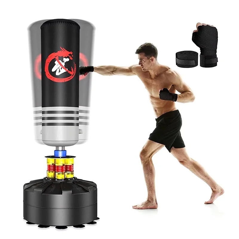 

High Quality Custom MMA ONEMAX Leather Free Standing Kick Boxing Bag Martial Arts Punching Sand Bags for Gym