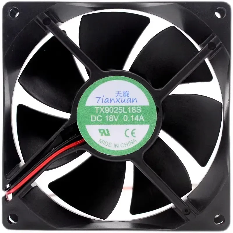 

New CPU Cooler Fan For TX9025L18S 18V 0.14A Refrigerator Thermostatic Cabinet Cooling Fan 9CM 9025 90X90X25mm