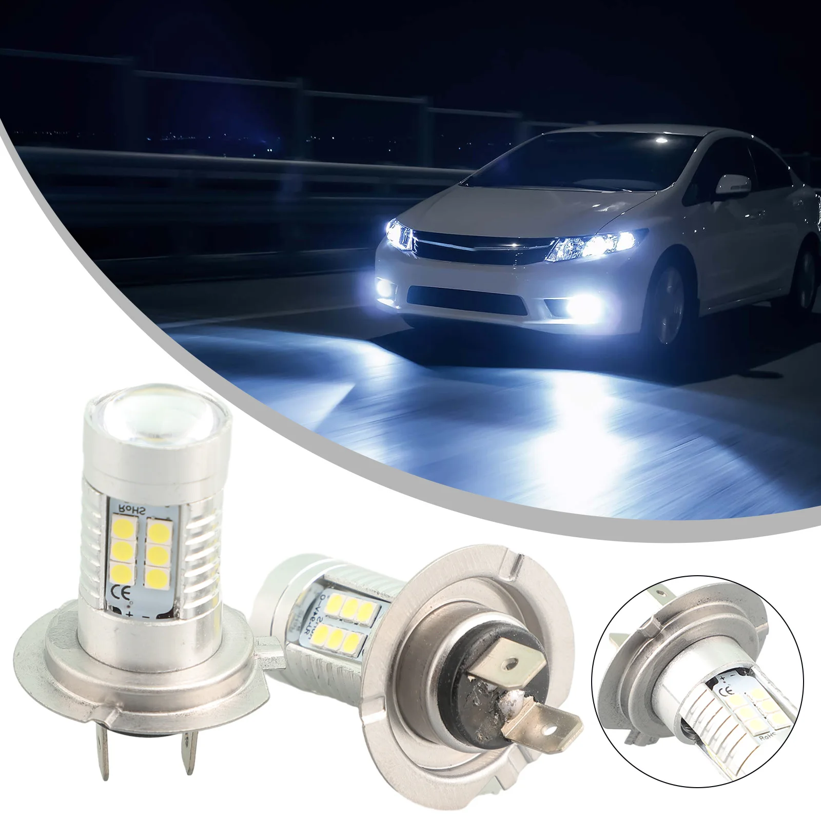 Auto H7 LED Bulbs Kit Headlight Bulb Kit Waterproof 12V Voltage 2 Pieces H7 Super Bright 6000K None Heat-resistant
Auto H7 LED Bulbs Kit Headlight Bulb Kit Waterproof 12V Voltage 2 Pieces H7 Super Bright 6000K None Heat-resistant