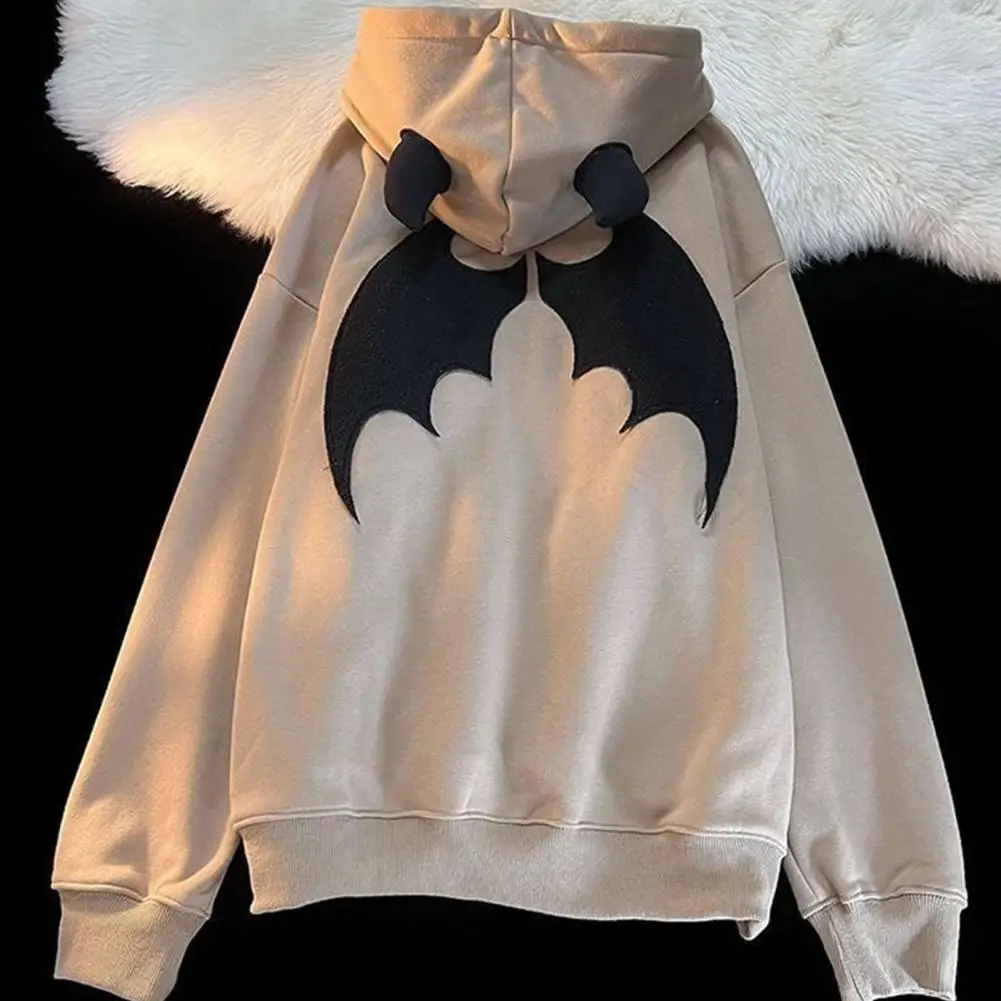 Hooded Jacket Thickened Plush Men's Hoodie with Horn Decor Zipper Closure Long Sleeve Cardigan with Loose Pockets for Winter
Hooded Jacket Thickened Plush Men's Hoodie with Horn Decor Zipper Closure Long Sleeve Cardigan with Loose Pockets for Winter
