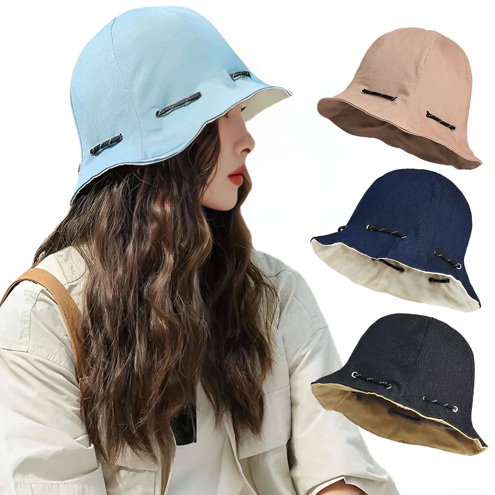 Summer Double-sided Fisherman Hat Women Girls Wide Brim Hat Foldable Sun Protection Cap Outdoor Travel Vacation Fisherman Cap
Summer Double-sided Fisherman Hat Women Girls Wide Brim Hat Foldable Sun Protection Cap Outdoor Travel Vacation Fisherman Cap