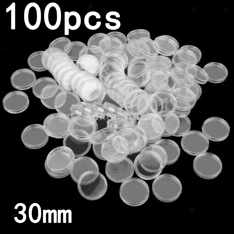 18~38mm 100Pcs Clear Round Coin Capsule Storage Box Coin Currency Containers Protection Cases Holders Collection Plastic Boxes
18~38mm 100Pcs Clear Round Coin Capsule Storage Box Coin Currency Containers Protection Cases Holders Collection Plastic Boxes