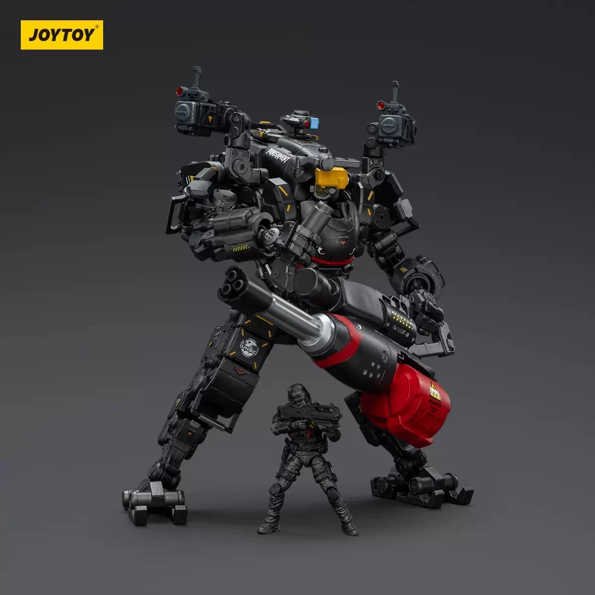 

JOYTOY 1/25 Scale Mecha NEW God of War 86-II Assault Black Model with Mini Soldier Action Figure for Fans Collection Gift