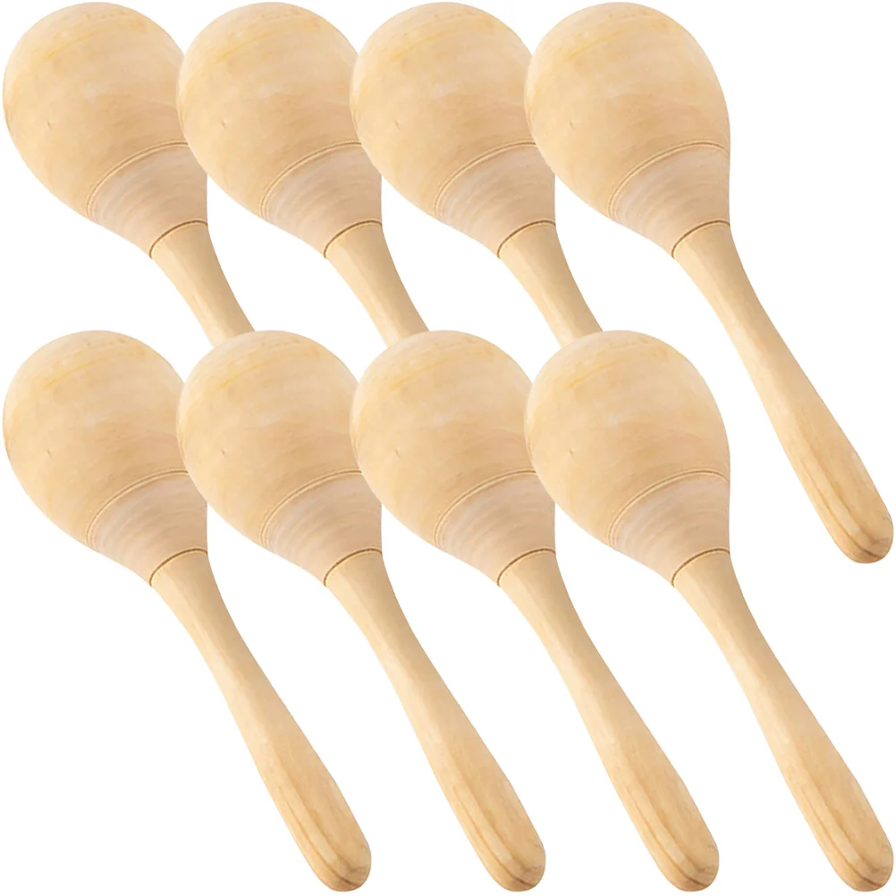 

Maracas Toy Unfinished Lightweight Lasting Educational Music Toy Musical Enlightenment Toy Wooden Maracas Toys for Toddlers