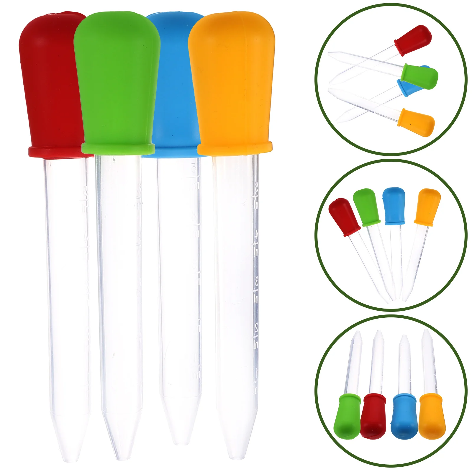 

4 Pcs Plastic Straws Dropper Pipettes Droppers Kids Polypropylene (pp) Oils Child