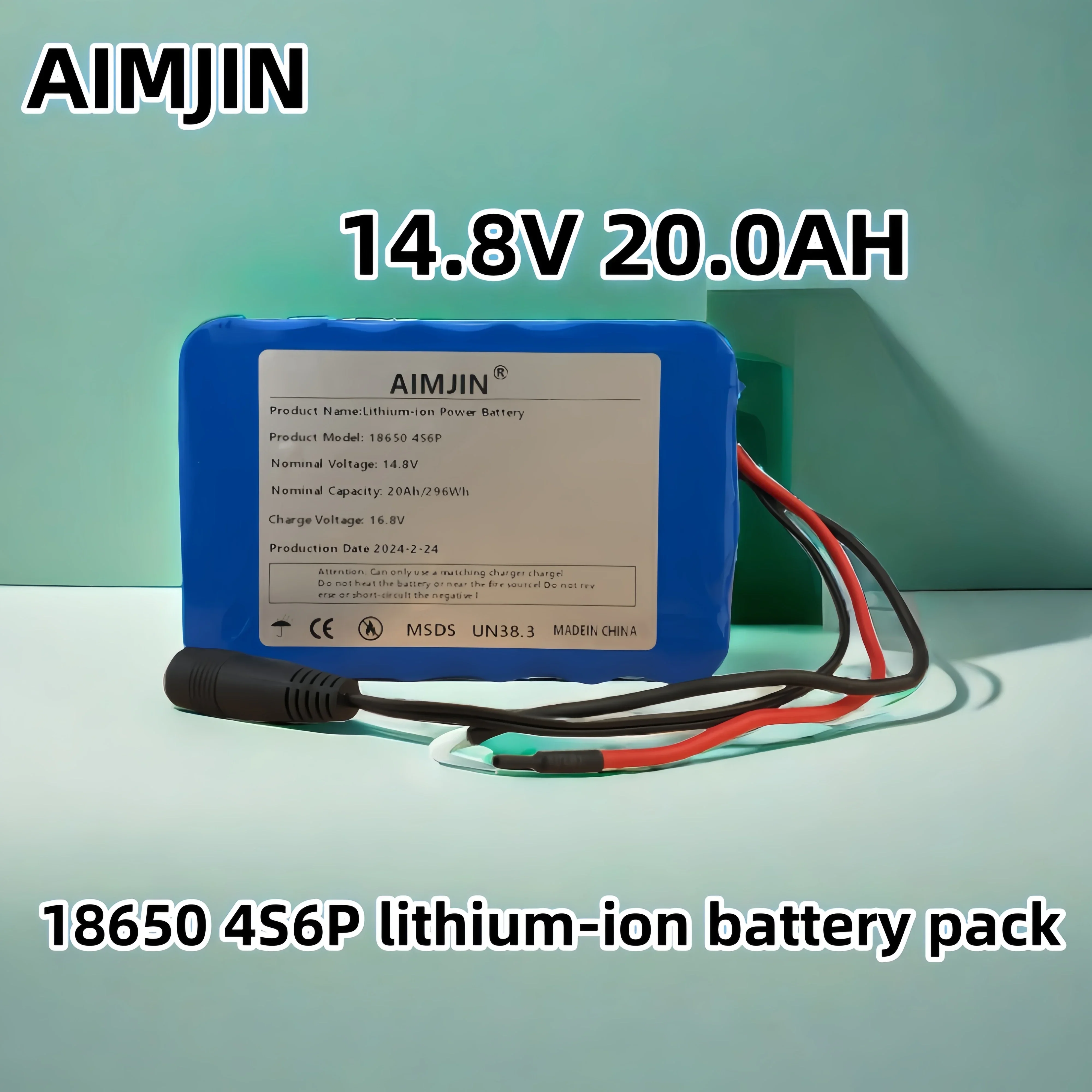 4S6P 18650 14.8V 20.0Ah Li-iom Battery Pack Night Fishing Lamp Heater Miner's Amplifier Batteries with BMS
4S6P 18650 14.8V 20.0Ah Li-iom Battery Pack Night Fishing Lamp Heater Miner's Amplifier Batteries with BMS