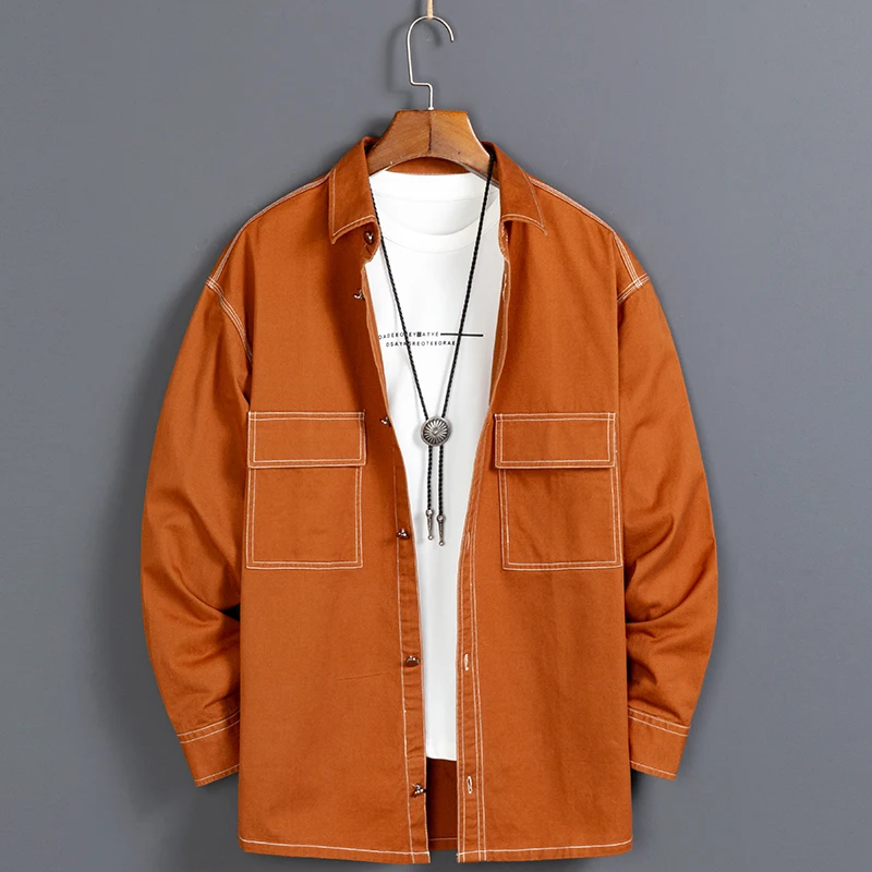 Man Top Workwear Shirt Coat Men's Long Sleeved Casual Loose Autumn Top Outer Wear Fashion Shirt
Man Top Workwear Shirt Coat Men's Long Sleeved Casual Loose Autumn Top Outer Wear Fashion Shirt