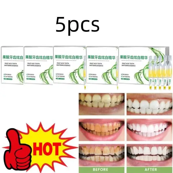 

5Pcs Teeth Whitening Essence 10 Pcs Deep Cleaning Natural Ampoule Toothpaste Teeth Whitener Teeth Oral Hygiene Care Mint Flavor