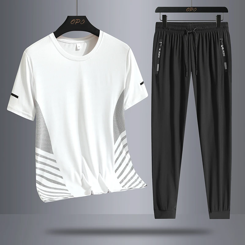 2024 New Men's suit Summer Sportswear Comfortable Breathable Mesh Running suit Jogging Fitness 2 piece set Mens Training Clothes
2024 New Men's suit Summer Sportswear Comfortable Breathable Mesh Running suit Jogging Fitness 2 piece set Mens Training Clothes