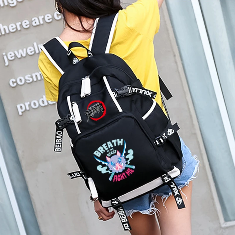 Anime Backpack Black Bookbag Cartoon School Bags Teenager Men and Women Travel Bagpack Laptop Shoulder Bags USB
Anime Backpack Black Bookbag Cartoon School Bags Teenager Men and Women Travel Bagpack Laptop Shoulder Bags USB