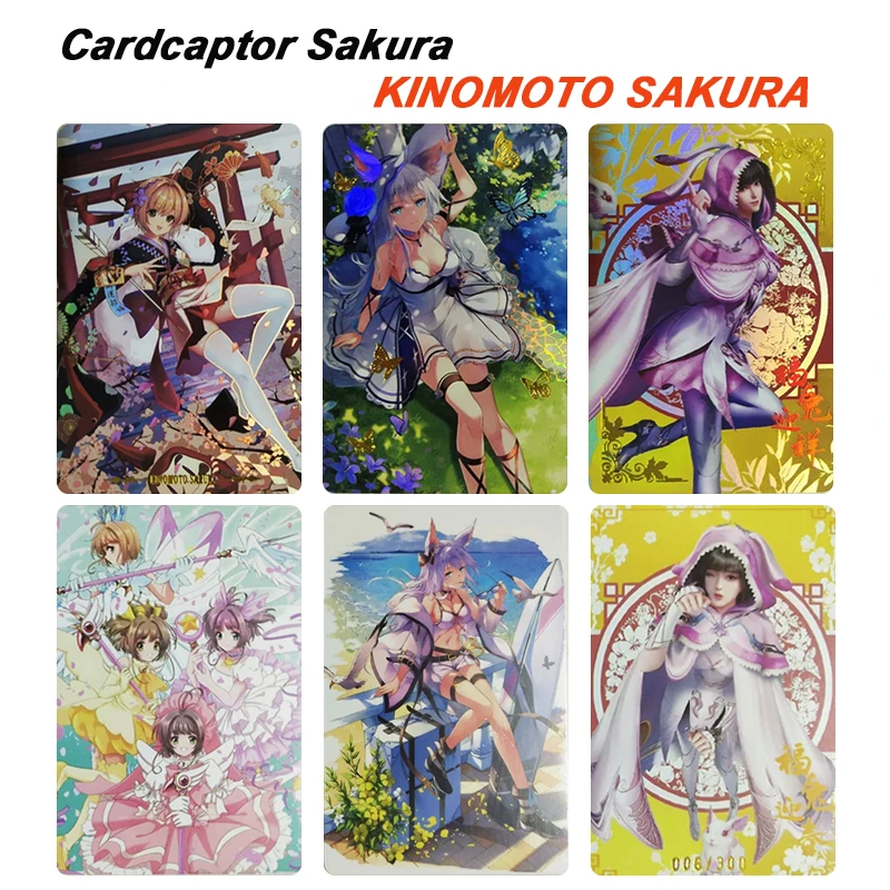 

DIY 1pcs/set Cardcaptor Sakura Anime collection card Flash card KINOMOTO SAKURA Cartoon toys Board game card Christmas gift