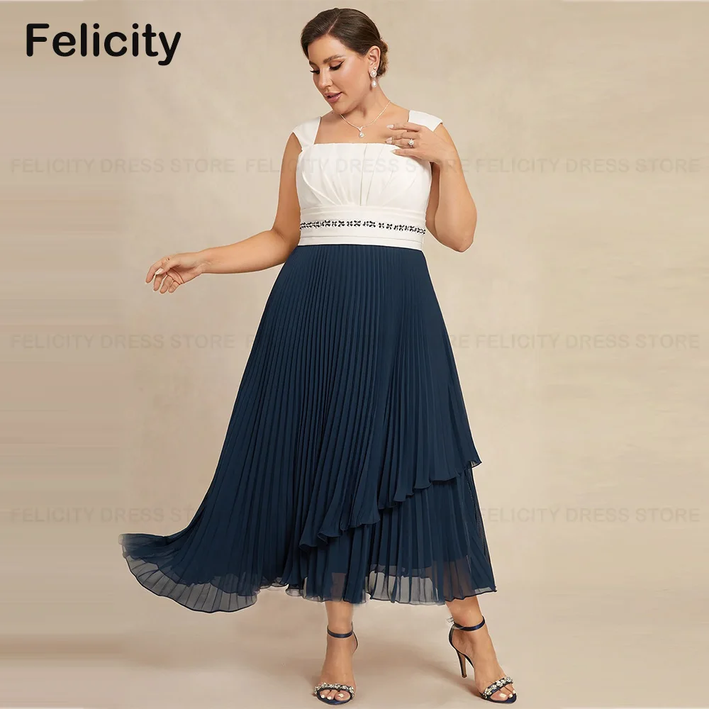 Two Piece Plus Size Mother of the Bride Dresses 2023 A-line Square Chiffon Pleated Sequin Wedding Guest Dress فستان حفلات الزفاف
Two Piece Plus Size Mother of the Bride Dresses 2023 A-line Square Chiffon Pleated Sequin Wedding Guest Dress فستان حفلات الزفاف