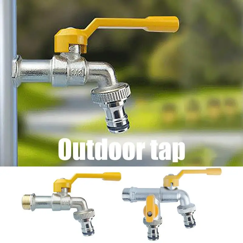 Outdoor Antifreeze Faucet Portable 1 Inlet 2 Outlet Bibcocks Retro Brass Water Hose Tap Bibcocks For Balcony Home Garden
Outdoor Antifreeze Faucet Portable 1 Inlet 2 Outlet Bibcocks Retro Brass Water Hose Tap Bibcocks For Balcony Home Garden
