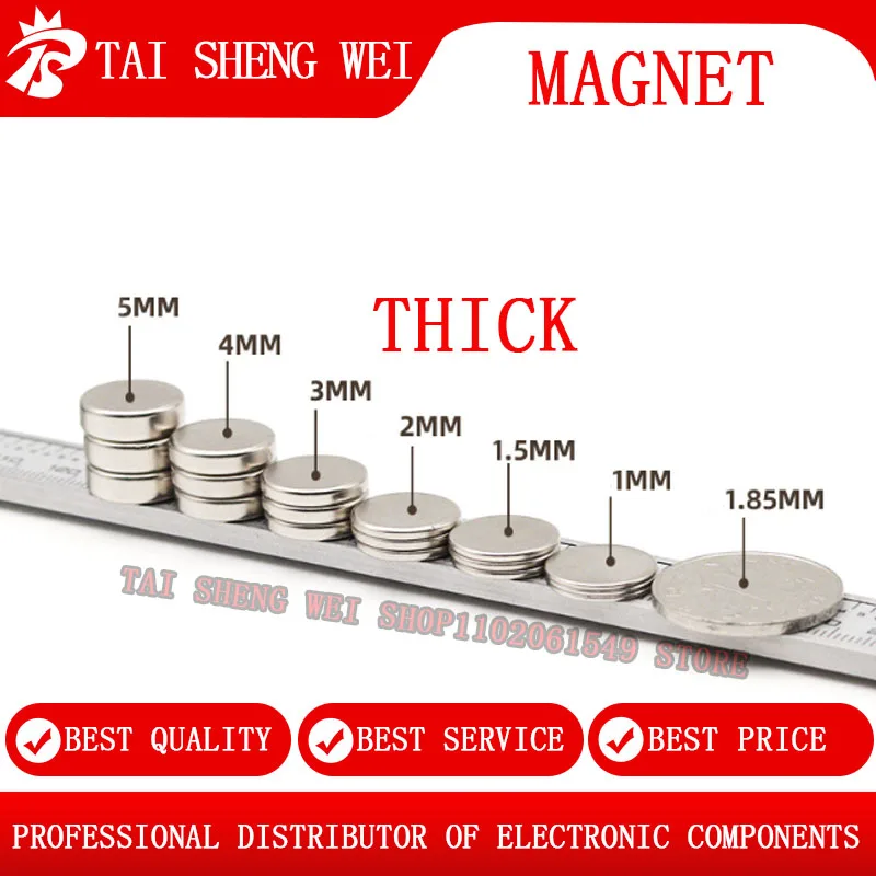 14X2mm 14X3 15X1 15X1.5 15X2 15X3mm 15X4mm 15X5mm Strong Round Magnet neodymium 14mm 15mm Fridge NdFeB Rare Earth Magnetic Sheet
14X2mm 14X3 15X1 15X1.5 15X2 15X3mm 15X4mm 15X5mm Strong Round Magnet neodymium 14mm 15mm Fridge NdFeB Rare Earth Magnetic Sheet