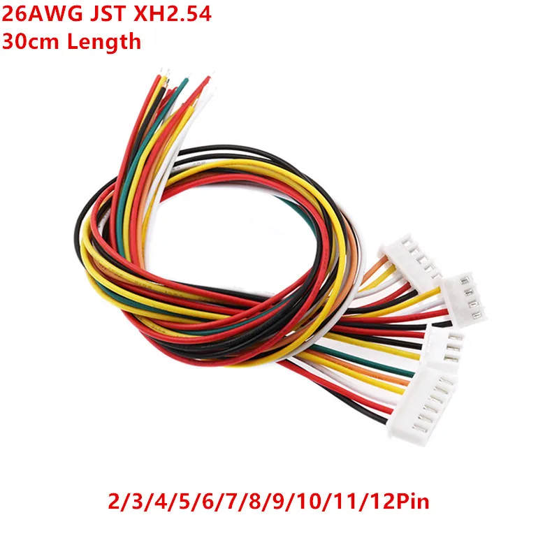 

5Pcs JST XH2.54 XH 2.54mm Wire Cable Connector 2P/3P/4P/5P/6P/7P/8P/9P/10P/11P/12 Pin Pitch Female Plug Socket 30cm Length 26AWG