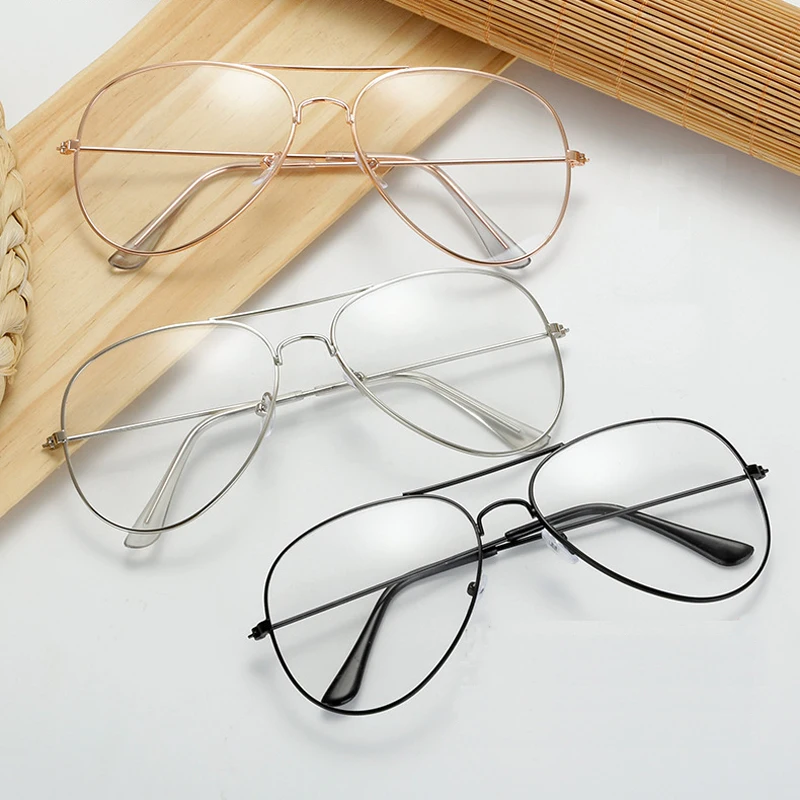 

Очки для близорукости для мужчин и женщин, модные классические очки большого размера с металлической оправой, очки с диоптриями от-1,0 до-2,0