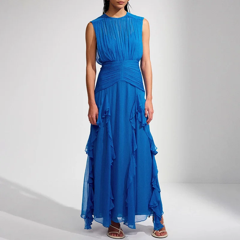 Solid Long Maxi Chiffon Dress For Women 2023 Summer Clothes Vest Tank Layers Ruffle Midi Dresses Lady Fashion Outfits
Solid Long Maxi Chiffon Dress For Women 2023 Summer Clothes Vest Tank Layers Ruffle Midi Dresses Lady Fashion Outfits