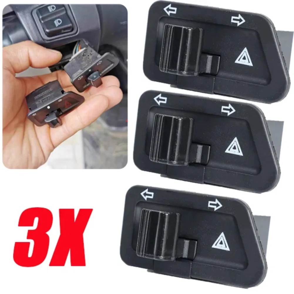 3pcs Durable Plastic Modified Turn Signal 3 Pins Flash Light Switch Button Universal Fitment For Motorcycles, Electric Vehicles
3pcs Durable Plastic Modified Turn Signal 3 Pins Flash Light Switch Button Universal Fitment For Motorcycles, Electric Vehicles