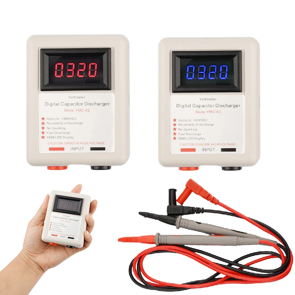 800V Digital Capacitor Voltage Tester Fast Discharger High Volt Discharging Tool Electronic Repair Display Matenance Protection
800V Digital Capacitor Voltage Tester Fast Discharger High Volt Discharging Tool Electronic Repair Display Matenance Protection