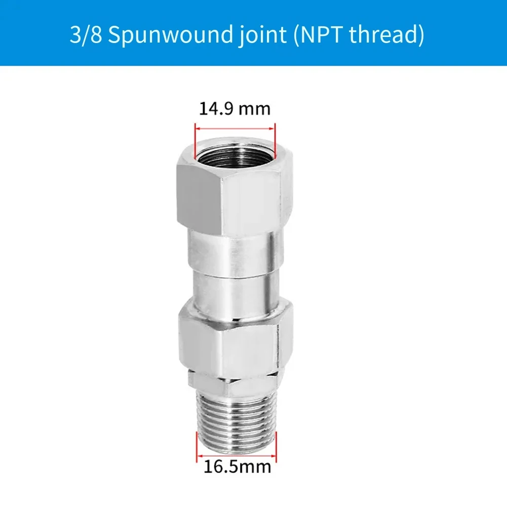 360 Degree Stainless Steel Rotary Pressure Washer, Easy Connect Male Thread NPT Connector Pipe Fittings Outdoor Garden Tools
360 Degree Stainless Steel Rotary Pressure Washer, Easy Connect Male Thread NPT Connector Pipe Fittings Outdoor Garden Tools