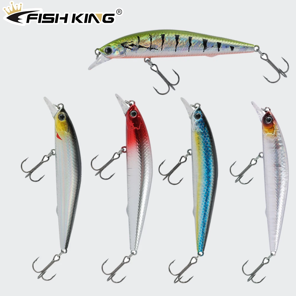 

FISHKING 1pcs Jerkbait Minnow Fishing Lures Crankbaits Fishing Wobbler 75-108mm 7-12.5g Pike Hard Lure Artificial Bait