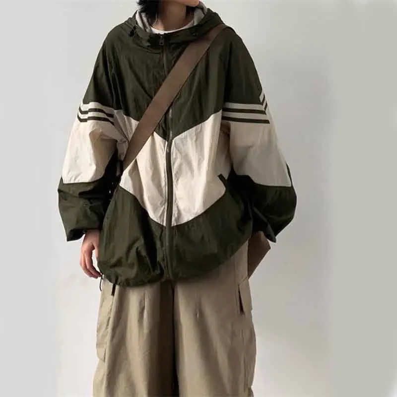 Vintage Hooded Jacket Women Y2K Harajuku Streetwear Japanese Loose Patchwork Outerwear Bf Autumn Oversized Preppy All-Match Top
Vintage Hooded Jacket Women Y2K Harajuku Streetwear Japanese Loose Patchwork Outerwear Bf Autumn Oversized Preppy All-Match Top