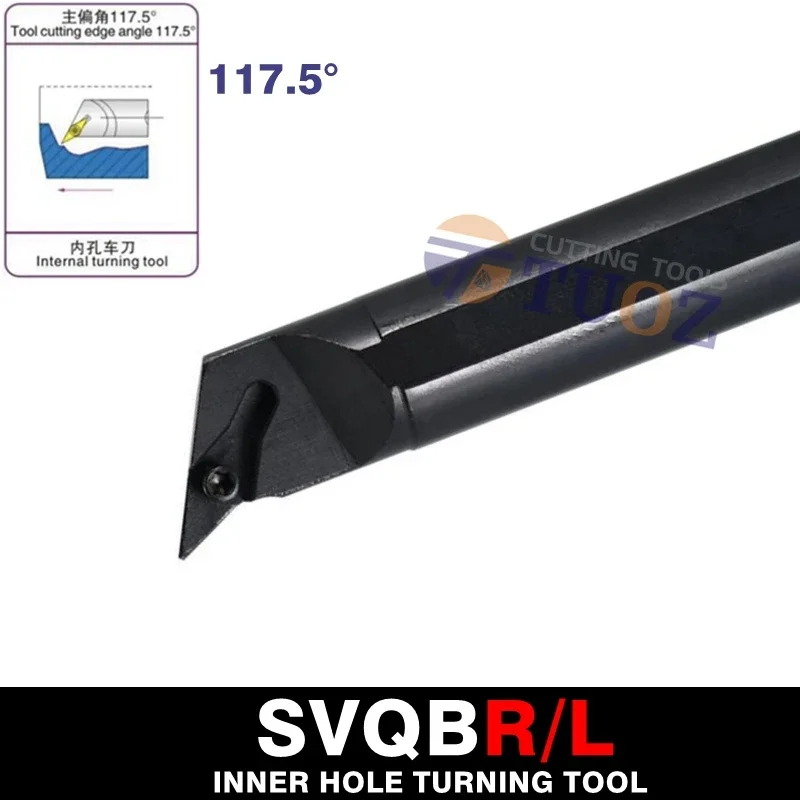 

TUOZ S16Q-SVQBR11 S16Q-SVQBL11 S20R-SVQBR11 S20R-SVQBL11 117.5° SVQBR11 CNC Internal Turning Tool Lathe Boring Bar Tool Holder